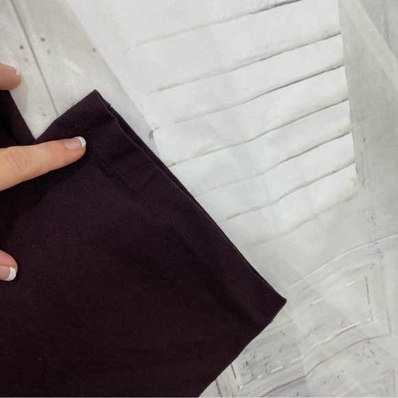 Eileen Fisher Size Small Brown DKBST Straight Pants Pockets Crepe 32" Inseam NEW - Picture 8 of 9